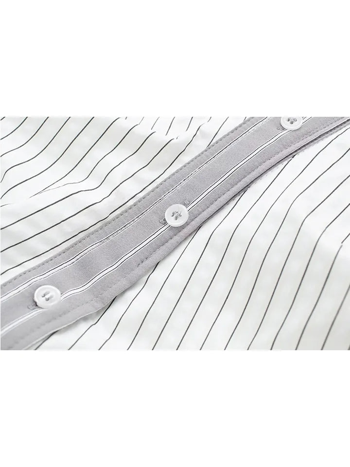 Asymmetric Striped Tube Top