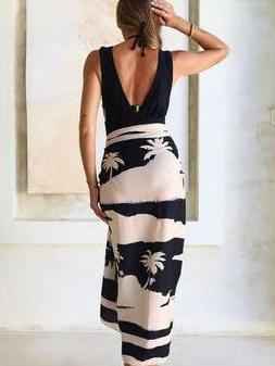 Palm Coast Asymmetric Swimsuit & Sarong Set