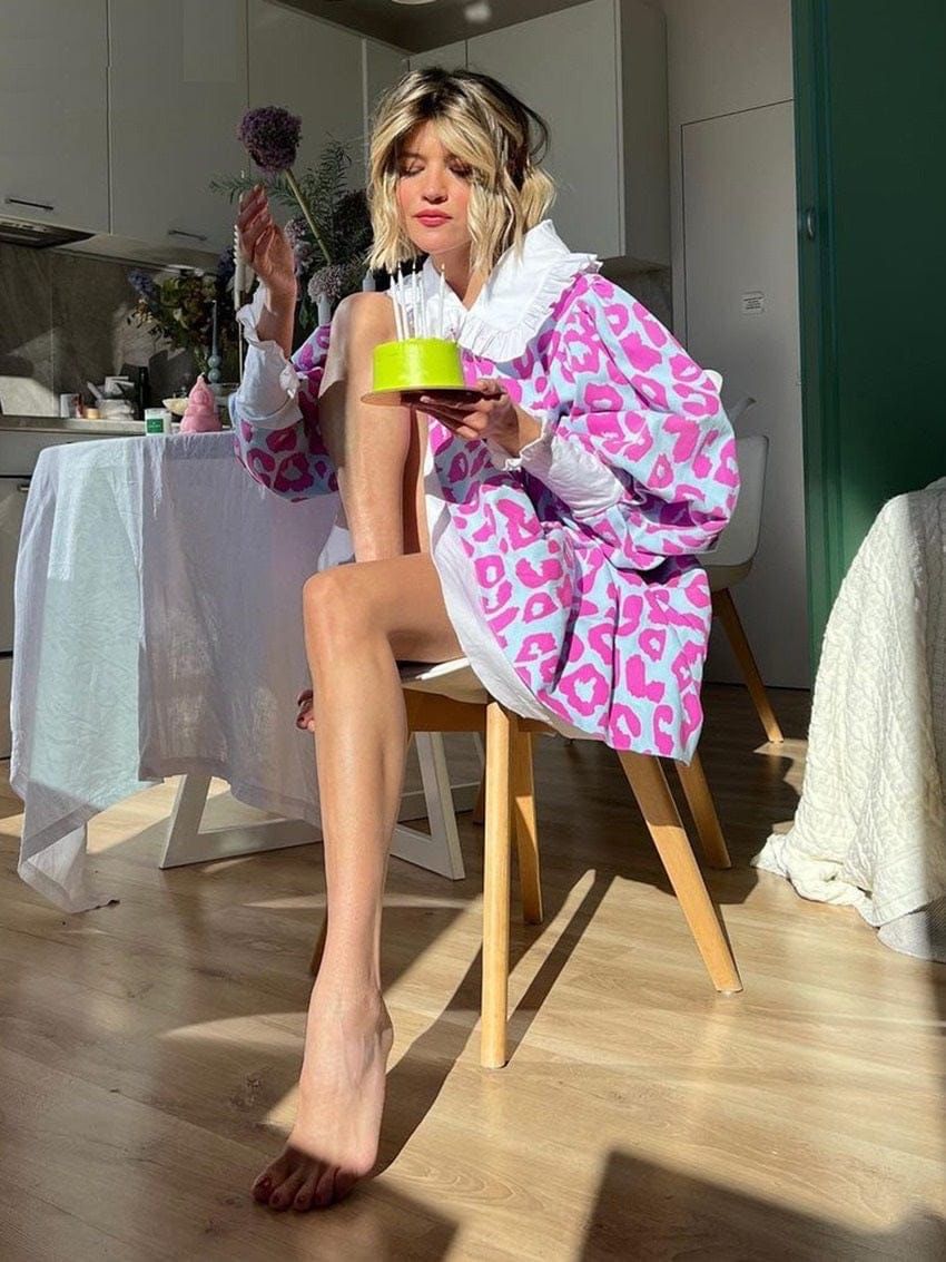 Sweetheart Print Short Dress