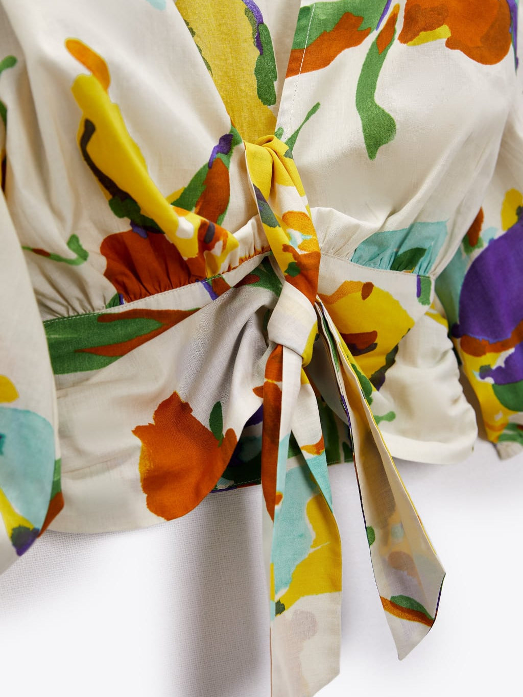 Tropical Print Knotted Top & Skirt Coord Set