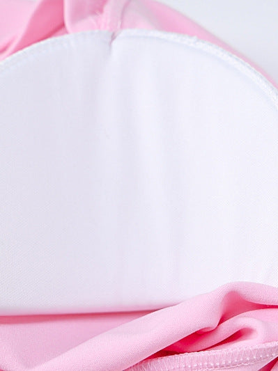 Pink Blazer Style Backless Bodysuit