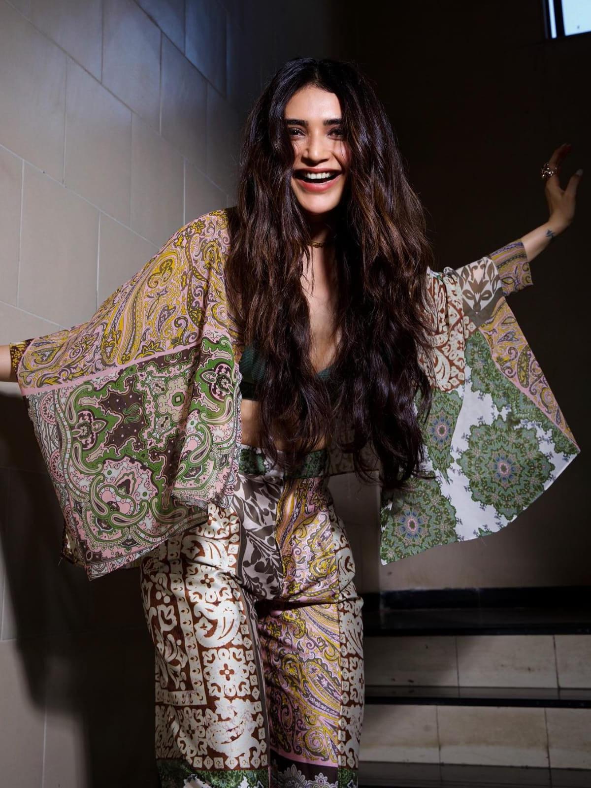 Batwing Sleeves Top & Wide Leg Pants Coord Set