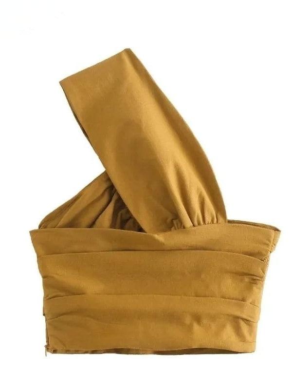 Jasmine One Shoulder Crop Top