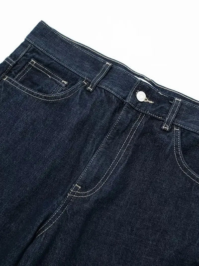 Cropped Denim Jacket & High Waist Denim Pants Coord Set