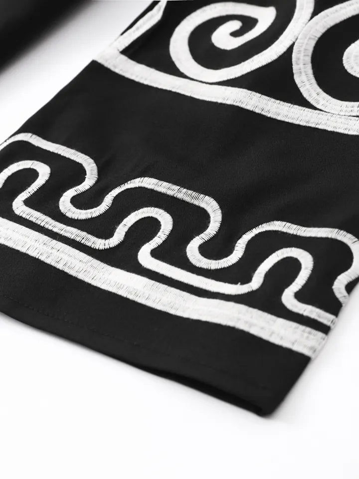 French Short Embroidered Dress