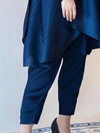 Turtle Neck Pleated Coord Set