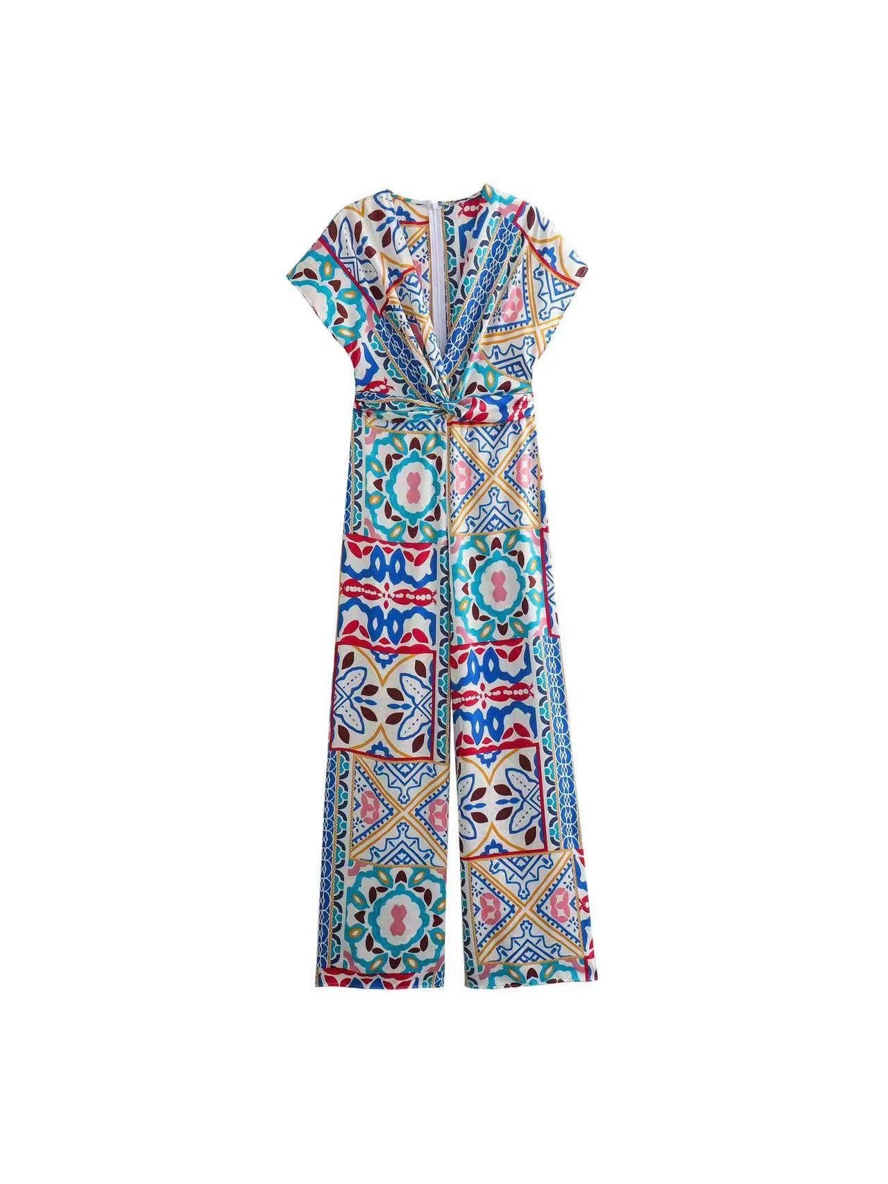 Floral Print Casual Jumpsuit