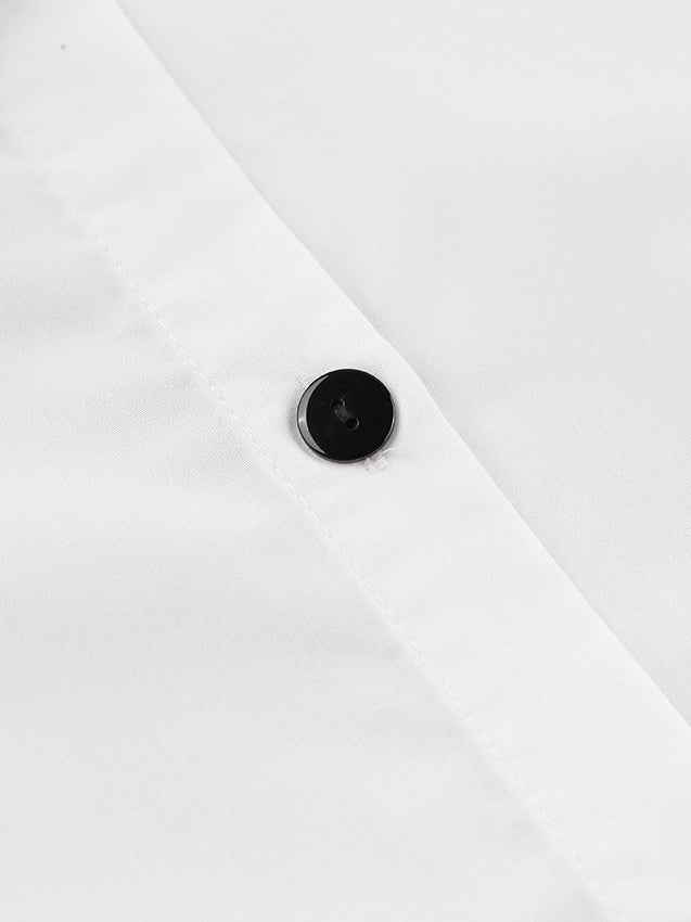 White Shirt & Irregular Asymmetric Skirt Set