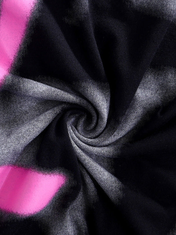 Short Sleeve Printing Long Loose T Shirt