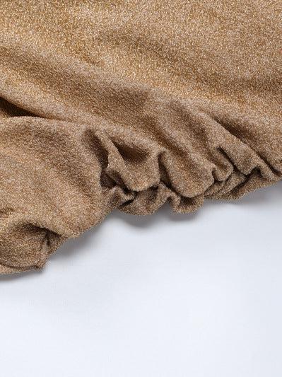 Ruched Boning Tube Bandeau Short Shimmer Dress