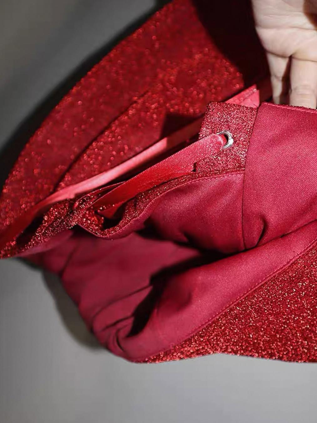 Red Tube Corset Short Backless Dress