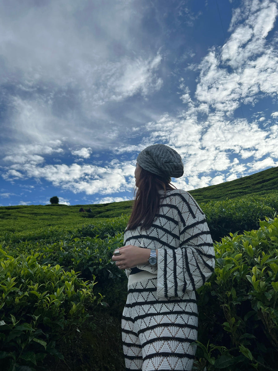 Knitted Long Sleeves T-shirt & Pant Coord set