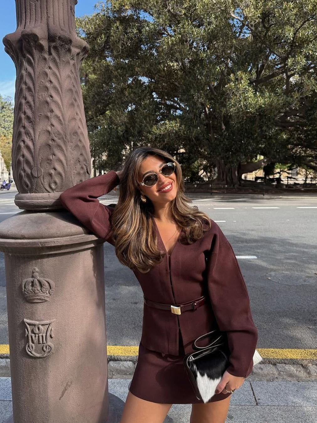 Knitted Vest Jacket & Short Skirt Coord Set