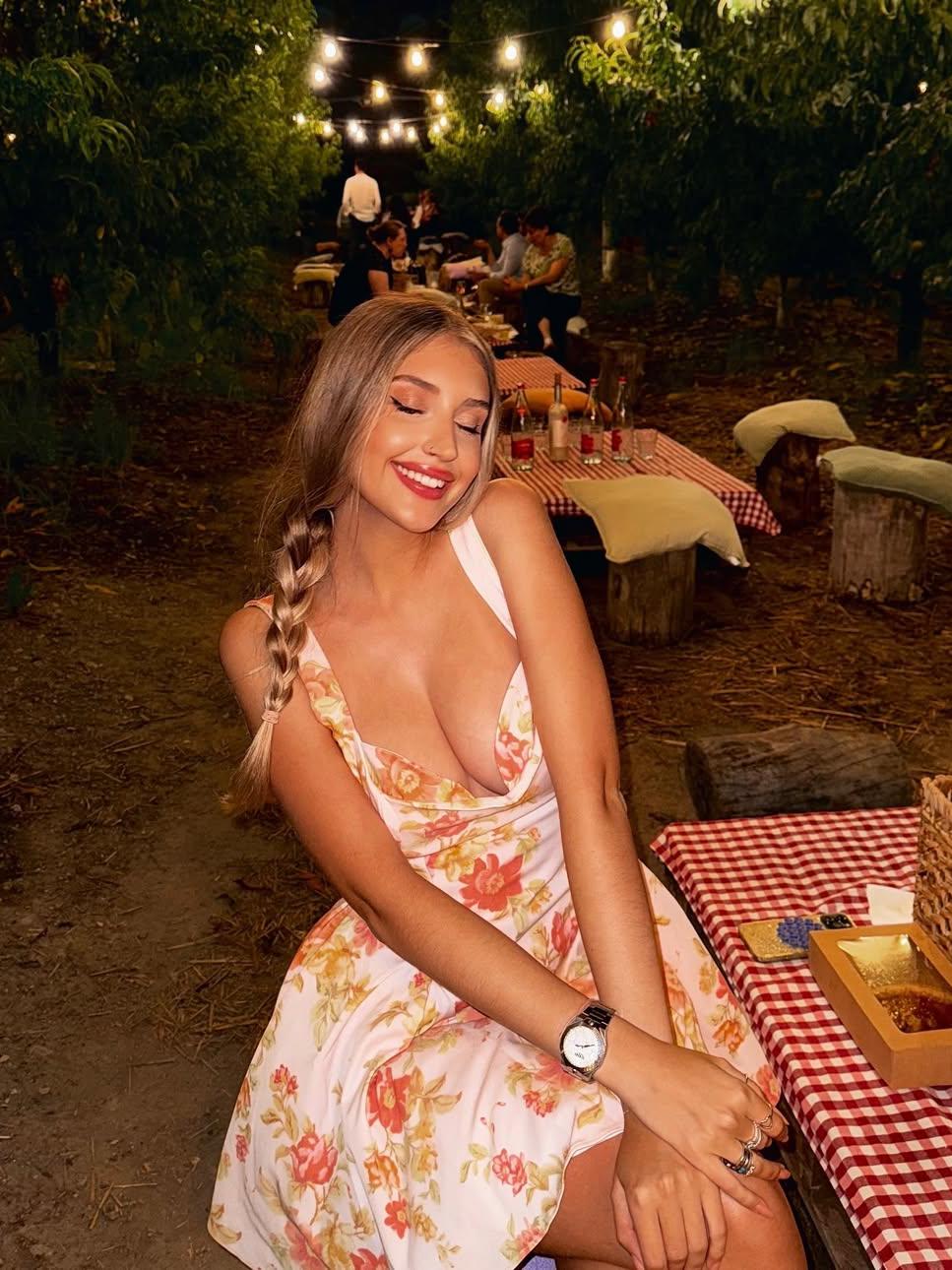 Floral Print Flare Short Irregular Neck Cinch Waist Dress