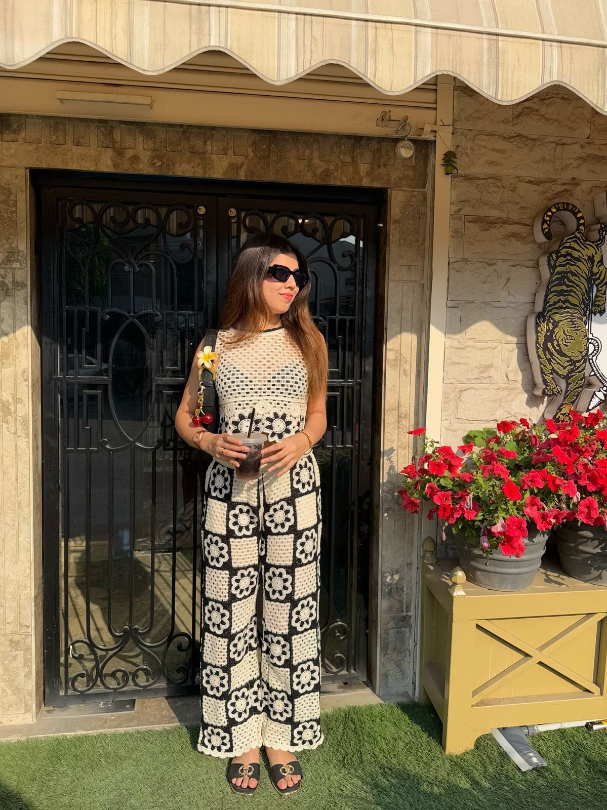 Erica Crochet Sleeveless Top and Pant Coord Set