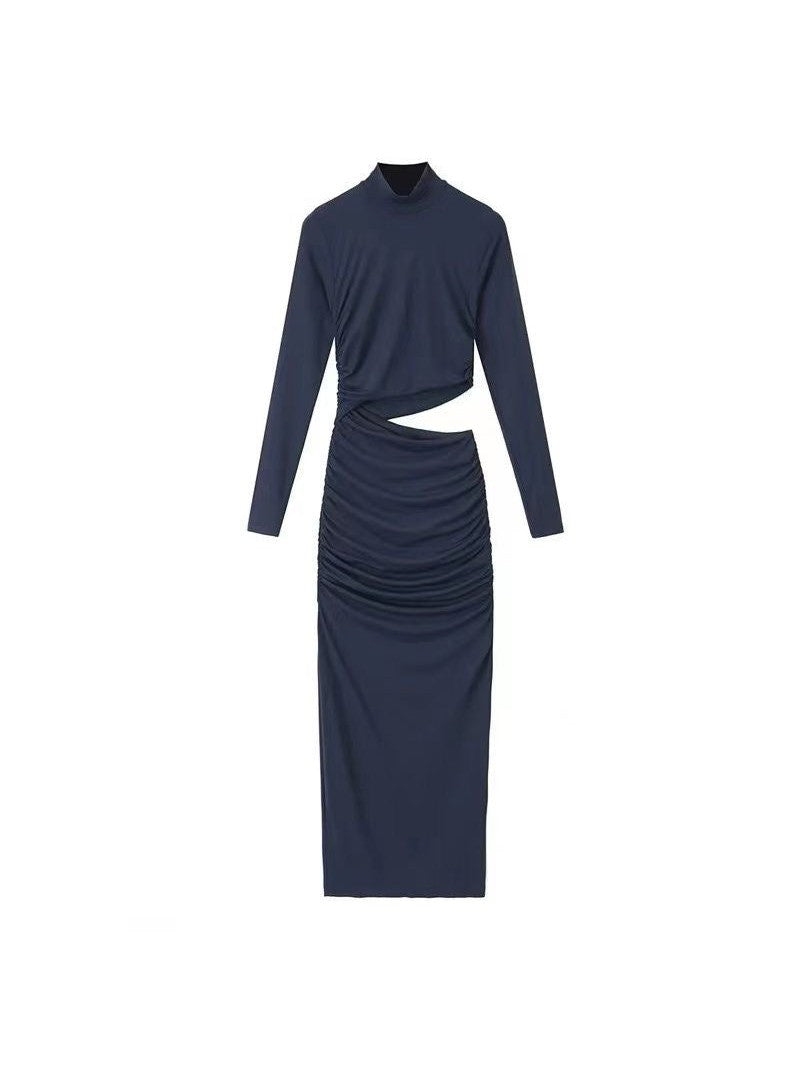 High Neck Cutout Long Slit Dress