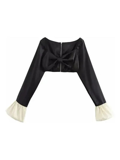 Ruffle Bow Crop Top & Skirt Coord Set