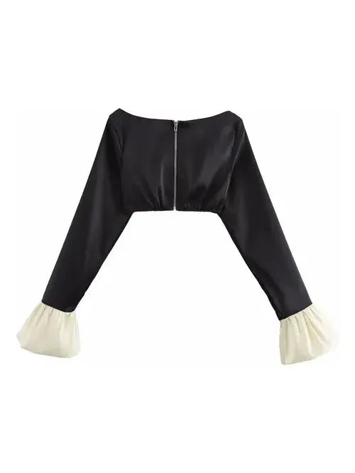 Ruffle Bow Crop Top & Skirt Coord Set