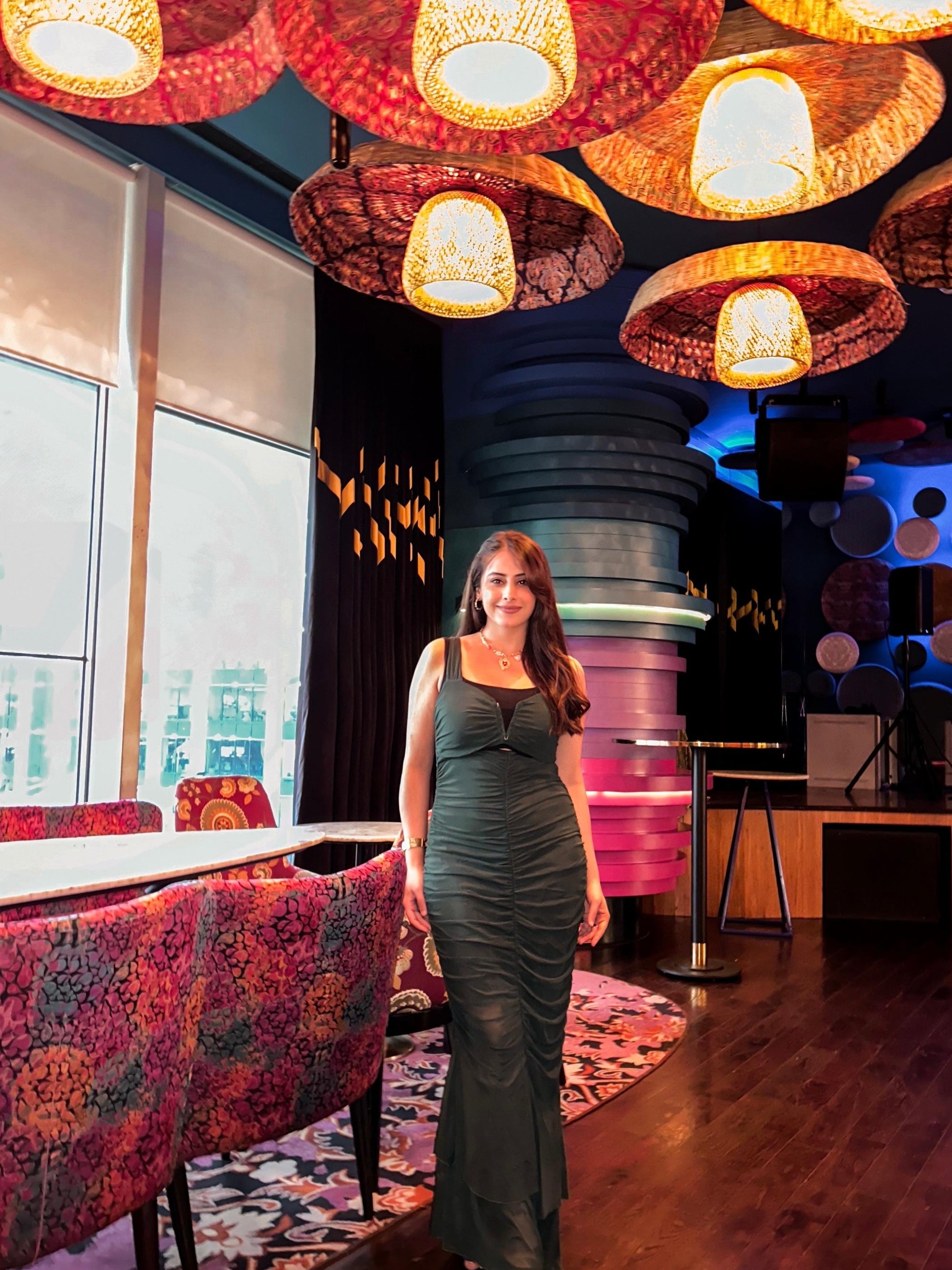 Hollow Out V Neck Mermaid Mesh Maxi Dress