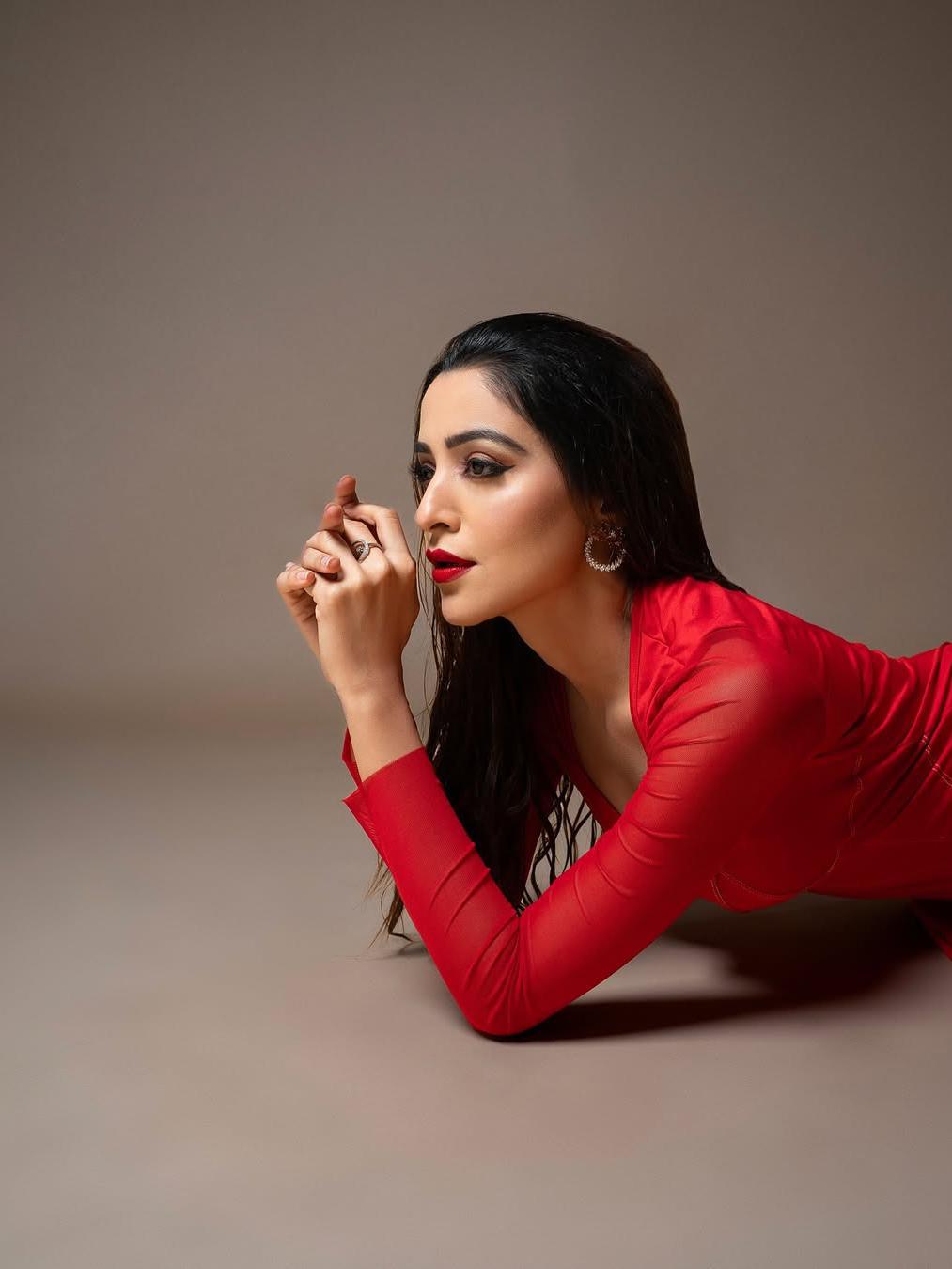 Mariam Full Sleeve Mesh See Through V Neck Jumpsuit