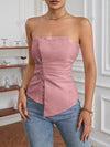 Bandeau Stretchable Tube Asymmetric Top