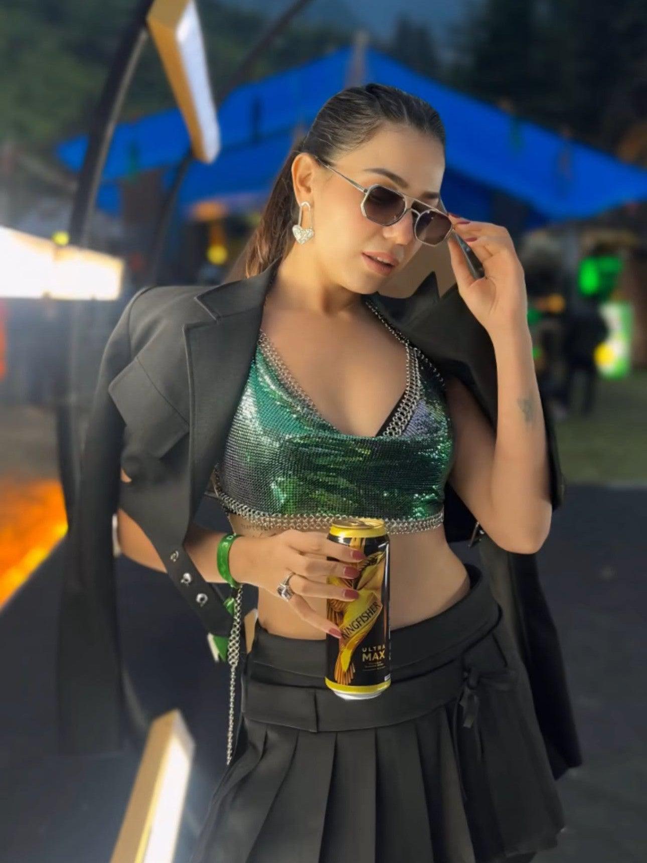 Pleated Short Drawstring Skort Skirt