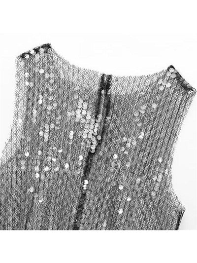 Sleeveless Sequins Vest Top
