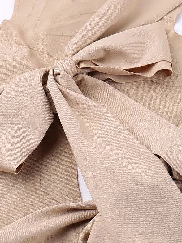 Halterneck Shimmer Butterfly Cutout Top