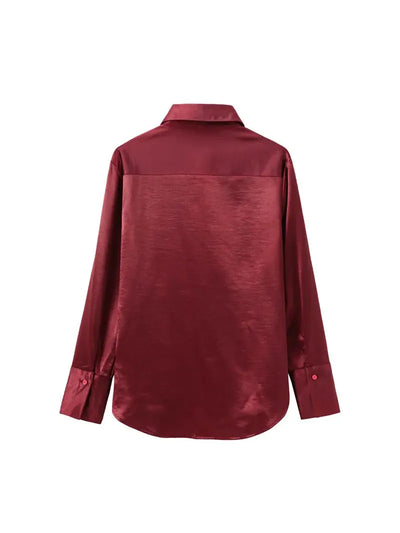 Full Sleeves Satin Shirt