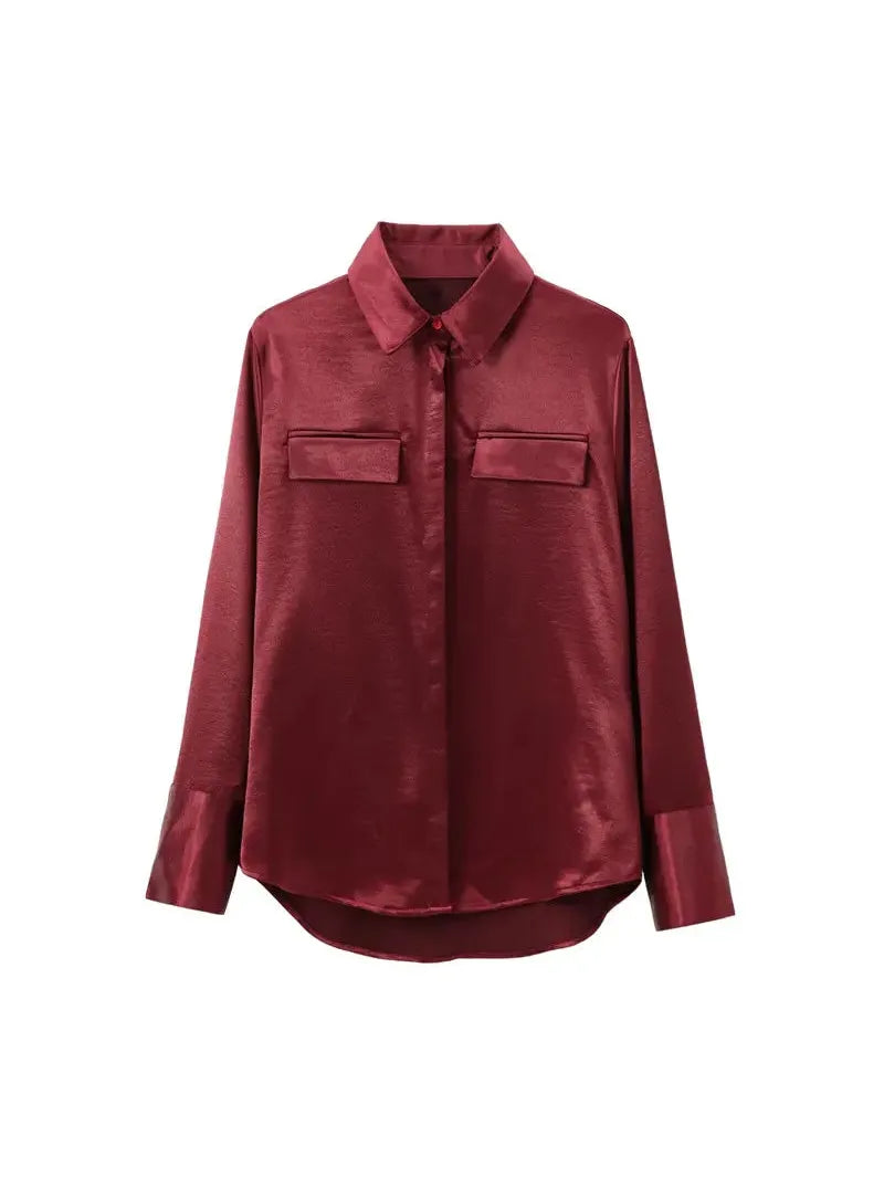 Full Sleeves Satin Shirt