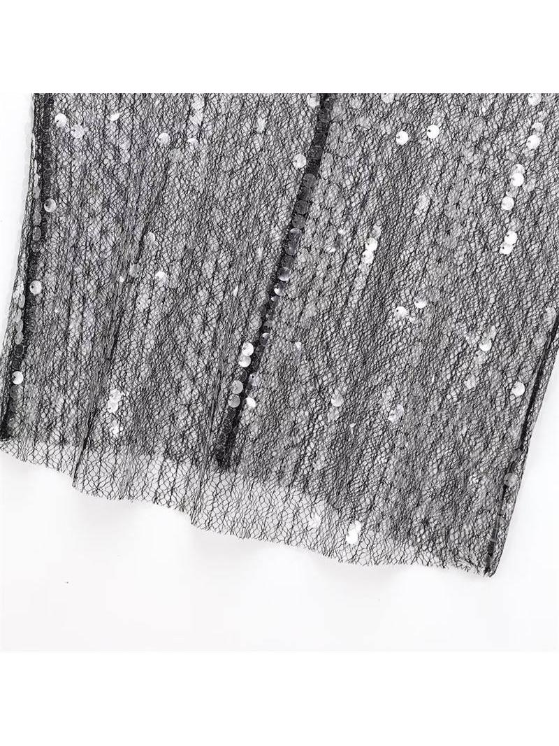 Sleeveless Sequins Vest Top