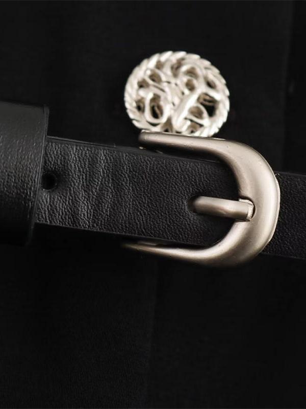 V-Neck Tailored Wide Leg Jumpsuit with Belt