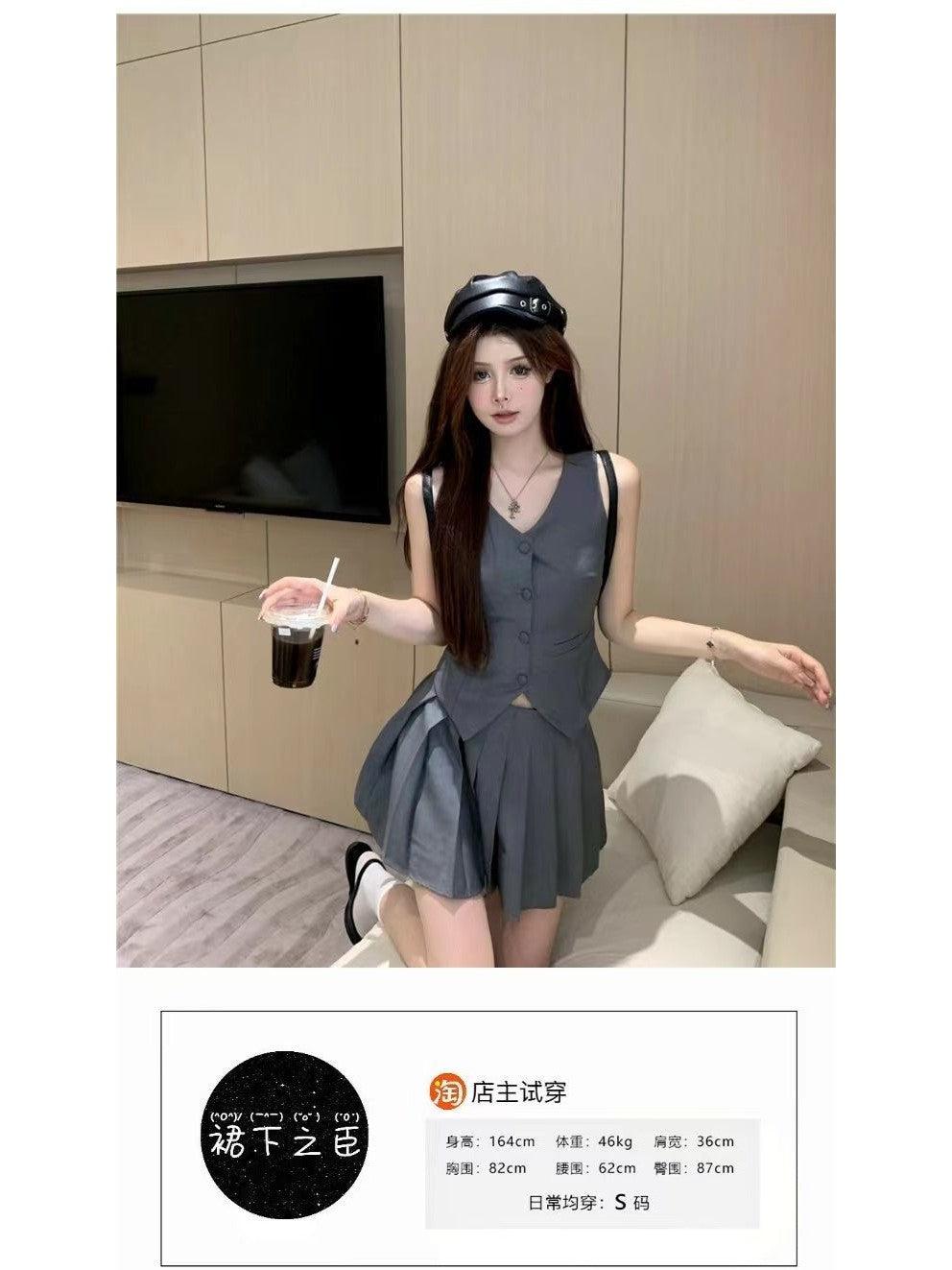 Waist Coat & Skirt Coord Set