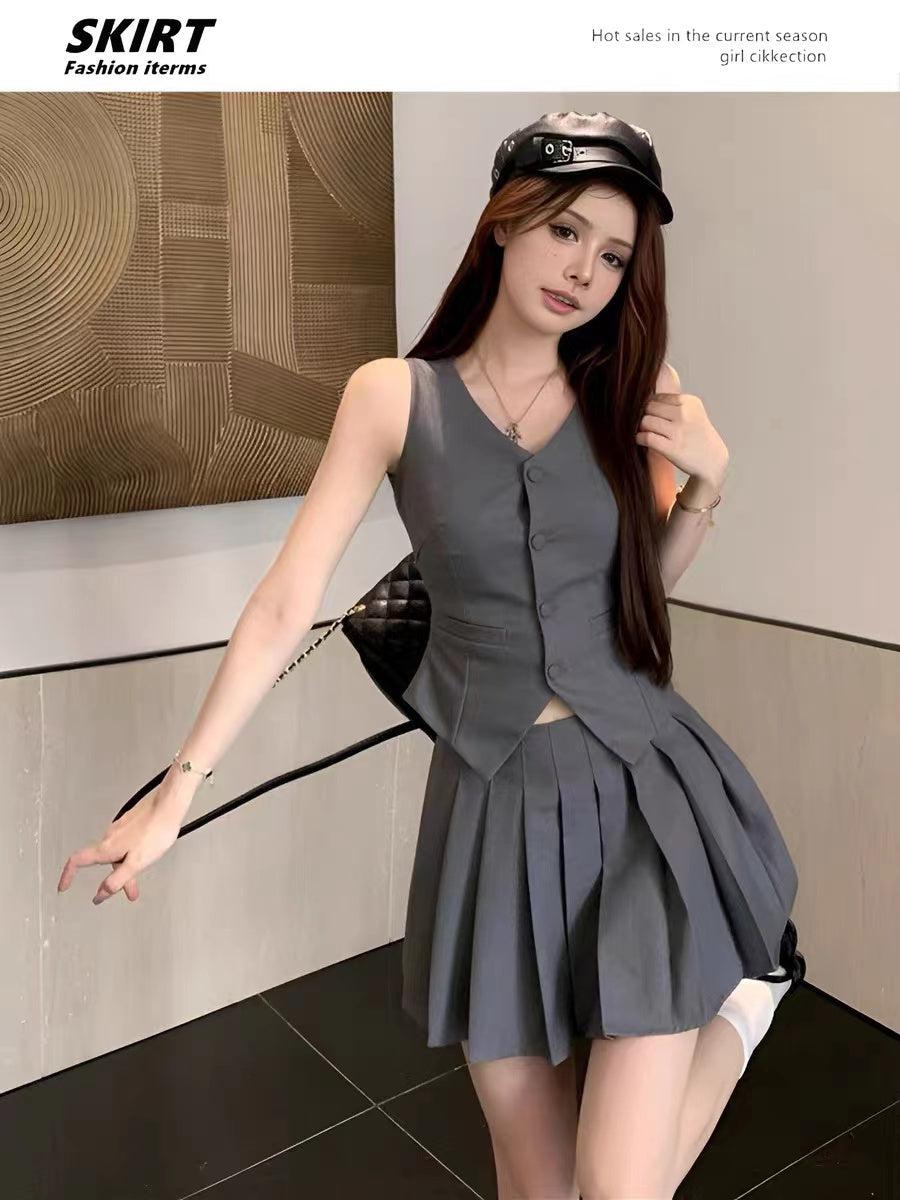 Waist Coat & Skirt Coord Set