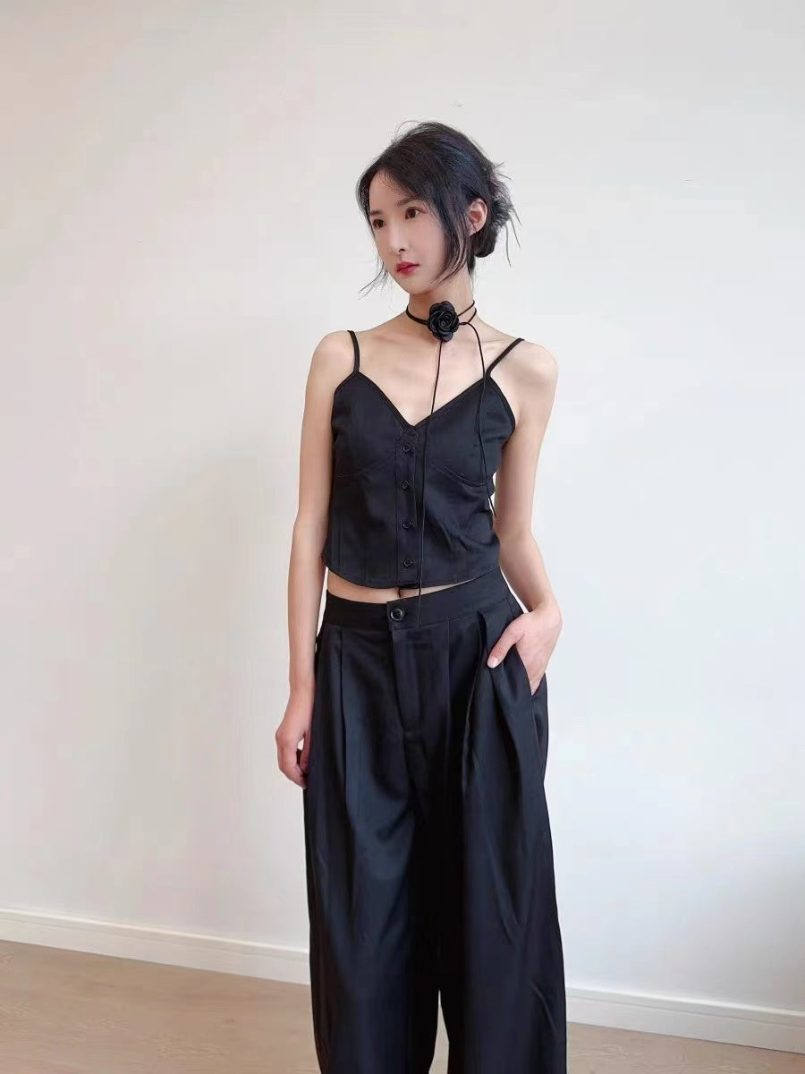 Cami Crop Top & Wide Leg Pant Coord Set