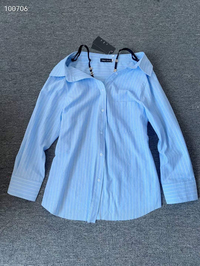 Striped Shirt & Pants Coord Set