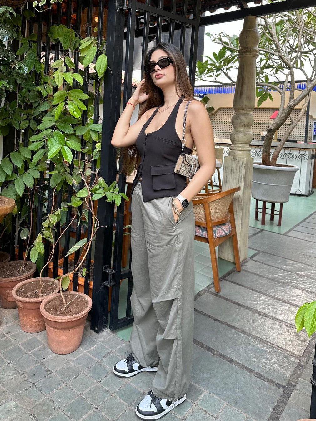 Halterneck Waistcoat Vest Top