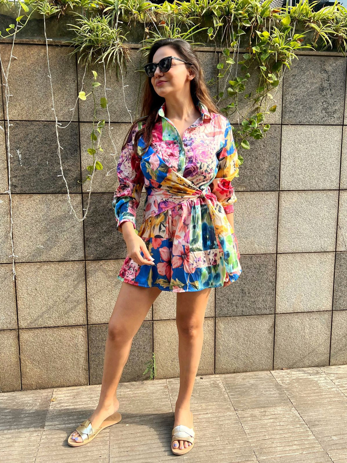 Floral Print Romper Jumpsuit