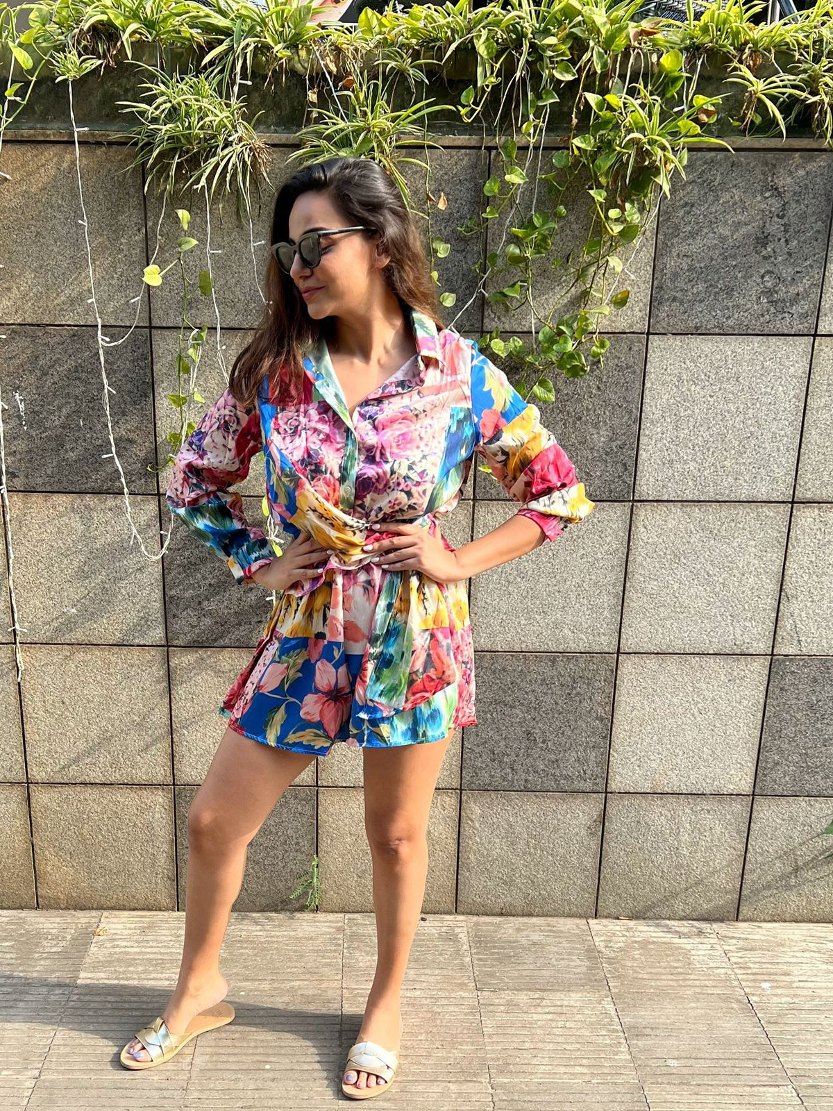 Floral Print Romper Jumpsuit