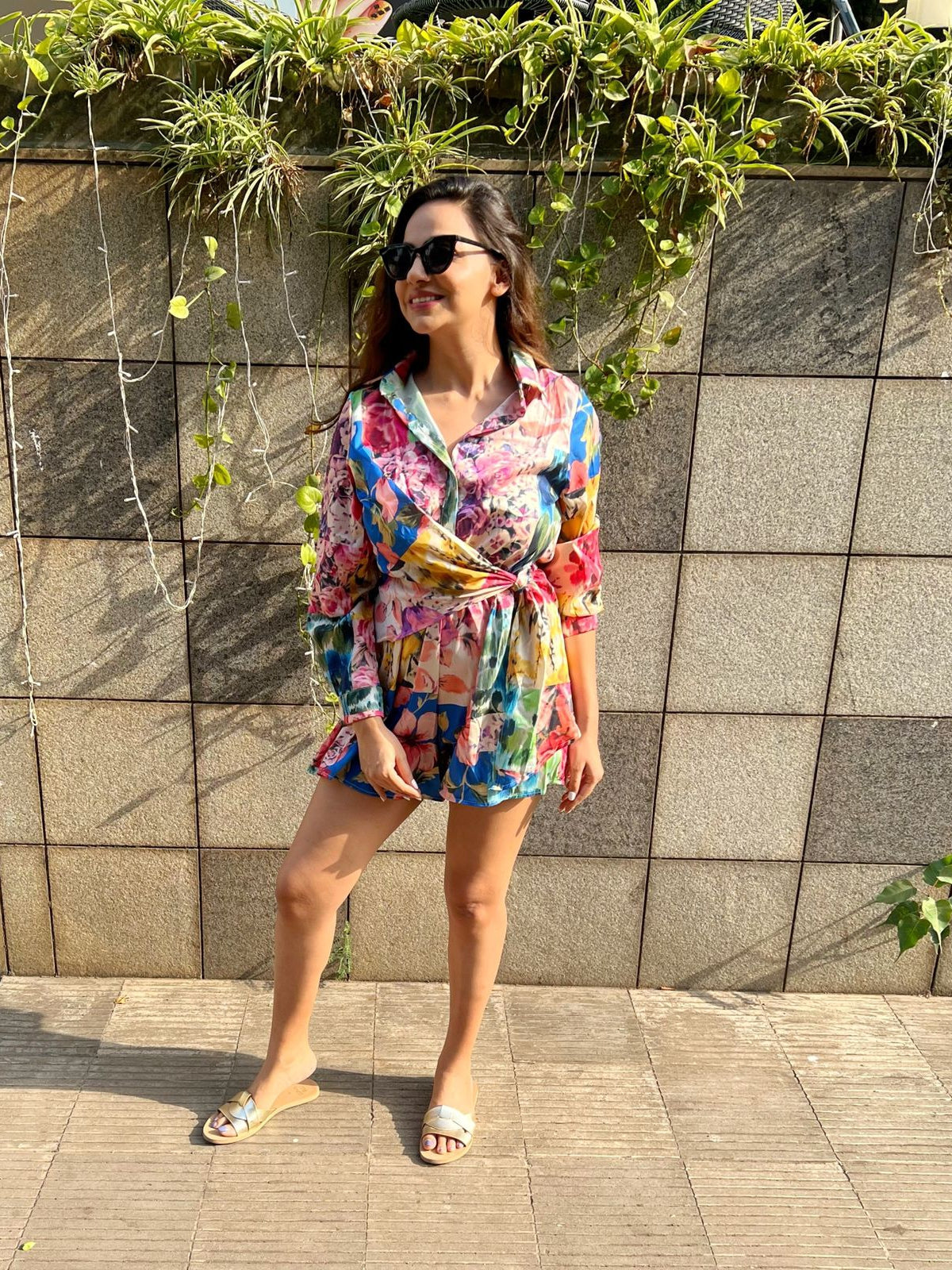 Floral Print Romper Jumpsuit