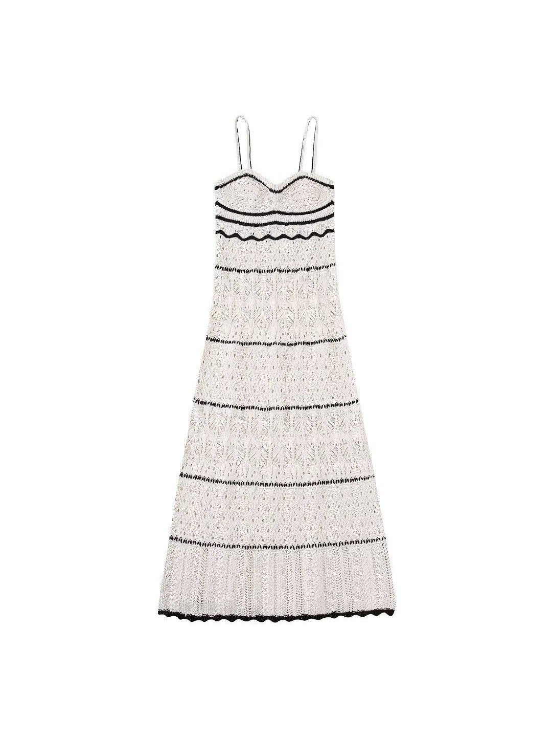 Spaghetti Strap Knitting Beach Maxi Dress