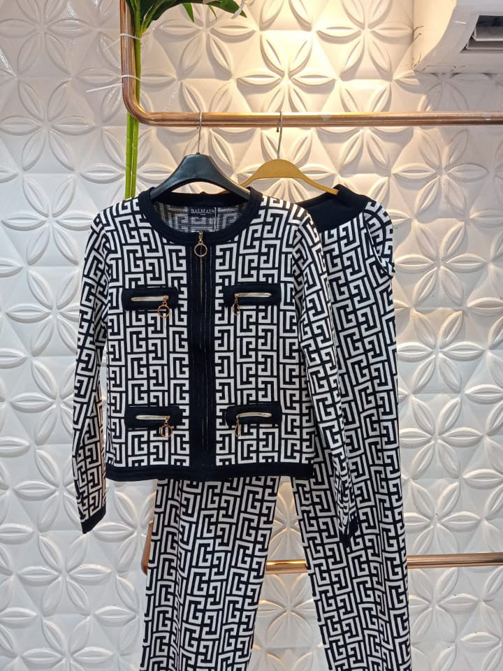 B Print Woolen Coord Set