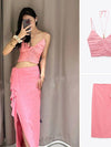 Pink Cami Top & Ruffles Skirt Coord Set