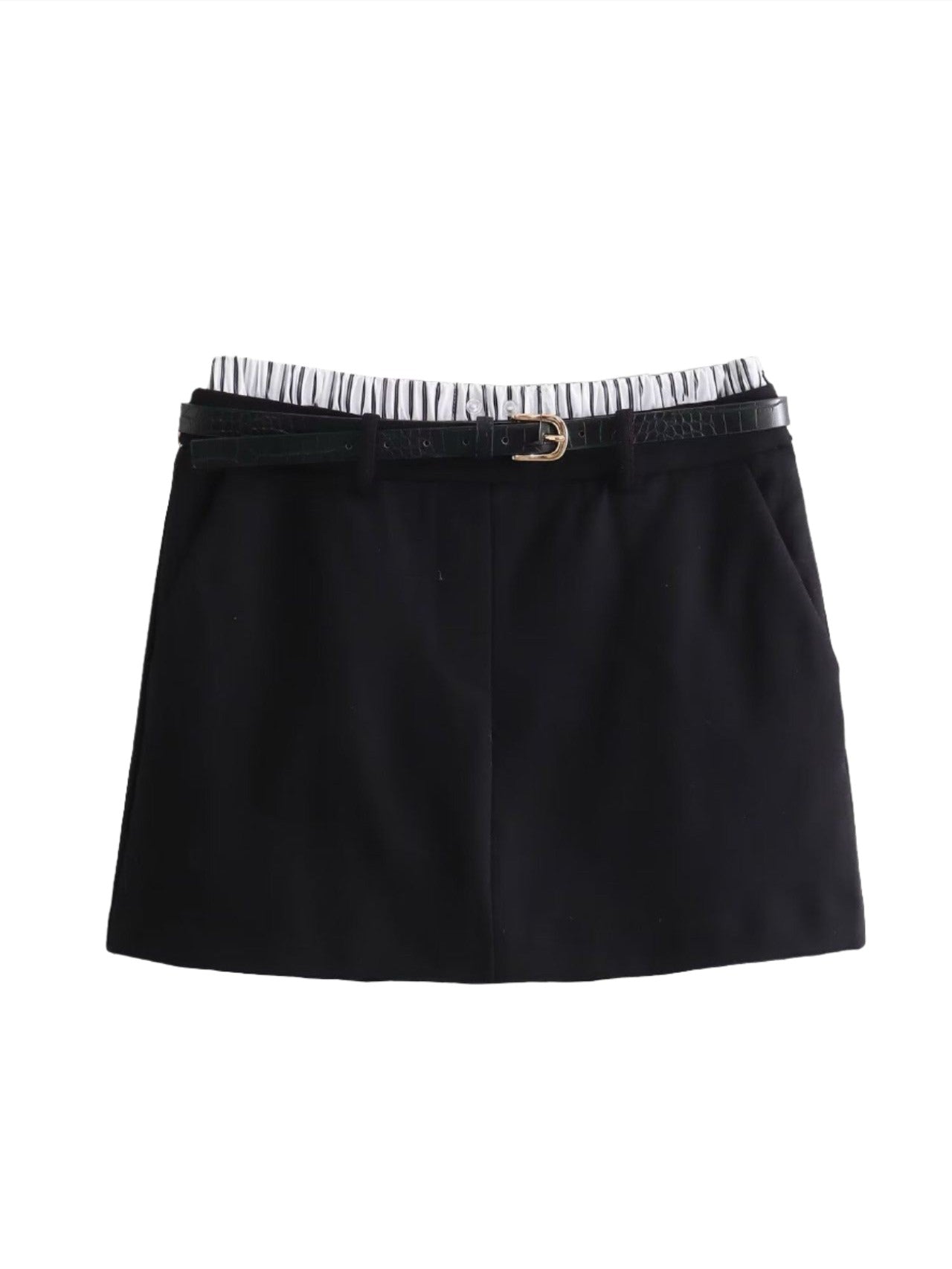 Black Skorts with Belt