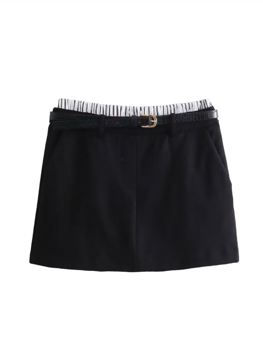 Black Skorts with Belt