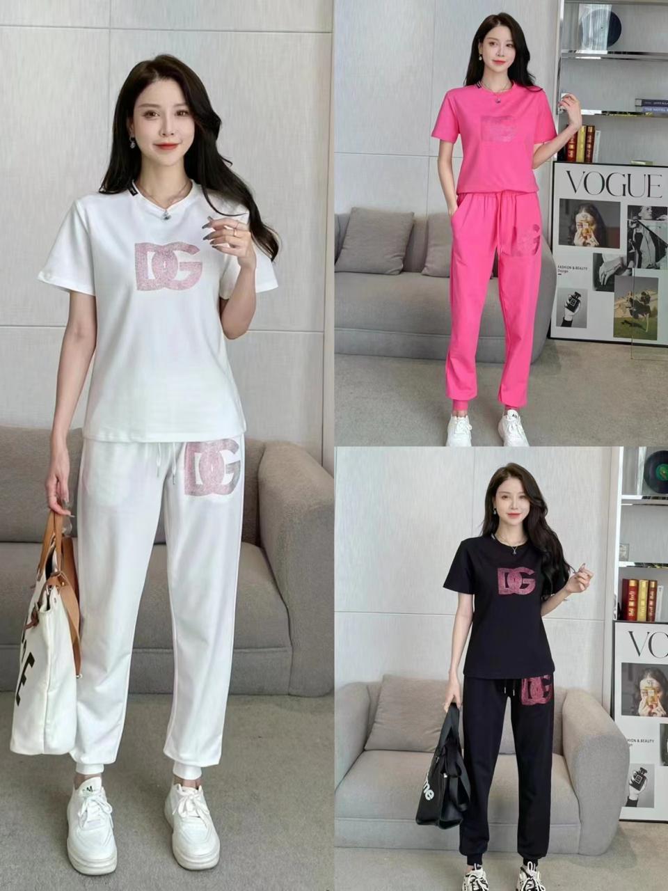 Print DG Short Sleeve Top & Pants Coord Set