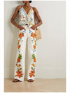 Printed Summer Deep Neck Top & Pants Coord Set