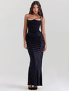 Tube Corset Ruched Maxi Dress