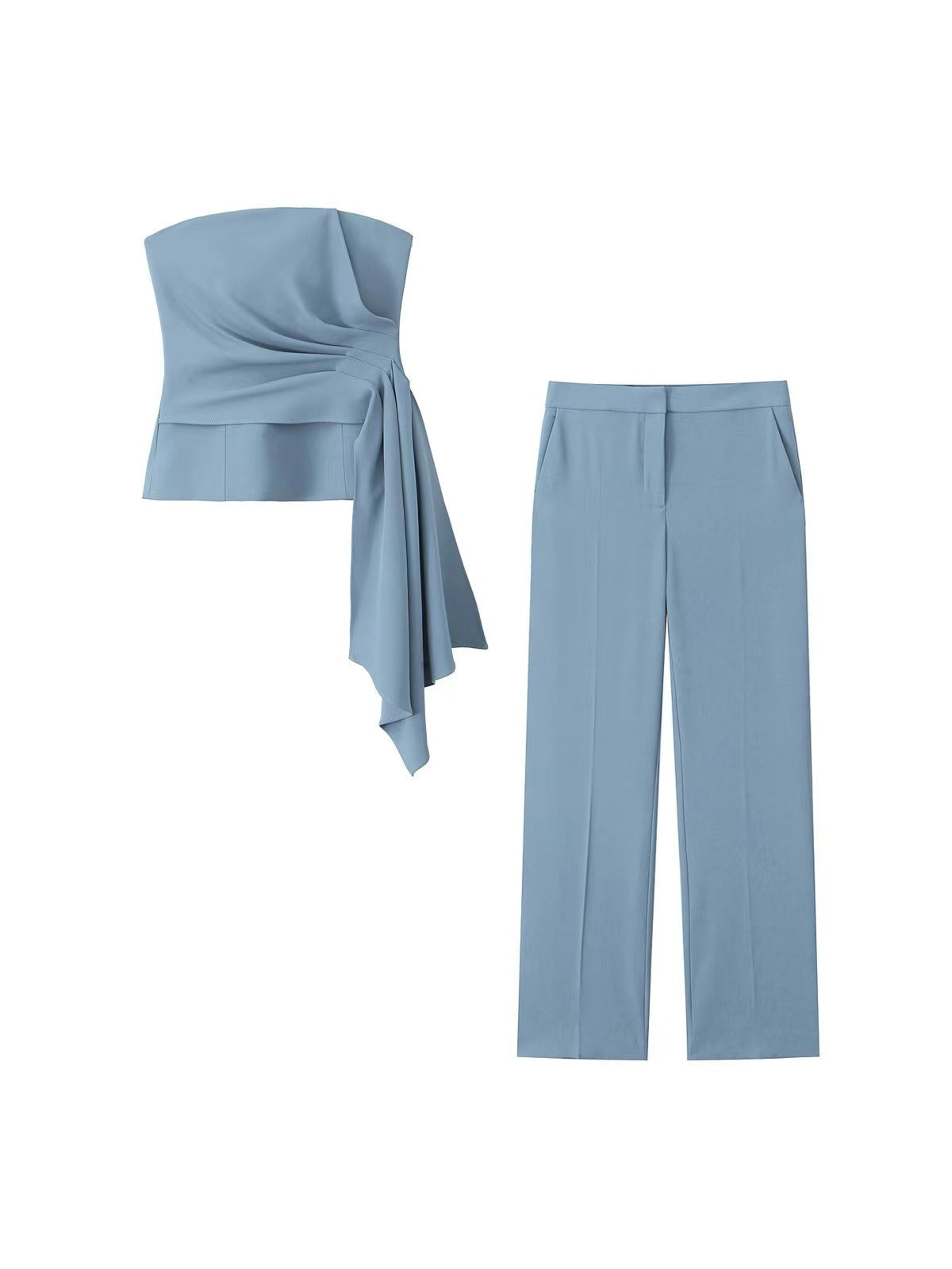 Nona Asymmetric Tube Top & Pant Coord Set