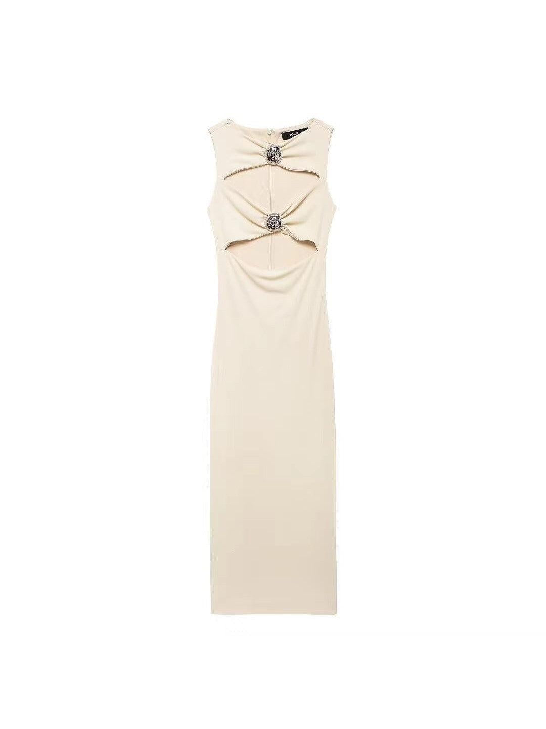 Shell Applique Cutout Slit Maxi Dress Shell Applique Cutout Slit Maxi Dress
